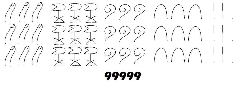 ヒエログリフの99999