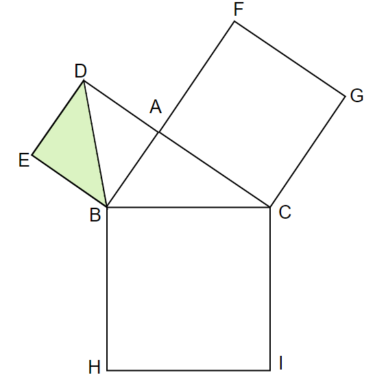 ＜図３＞　 $~\triangle DEB~$ 