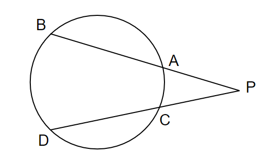 ＜図２＞　方べきの定理２