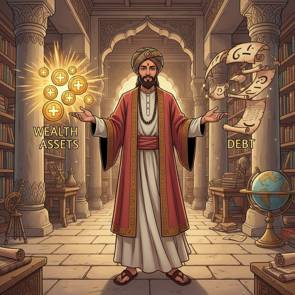 ブラーマグプタの正負の数のイメージ