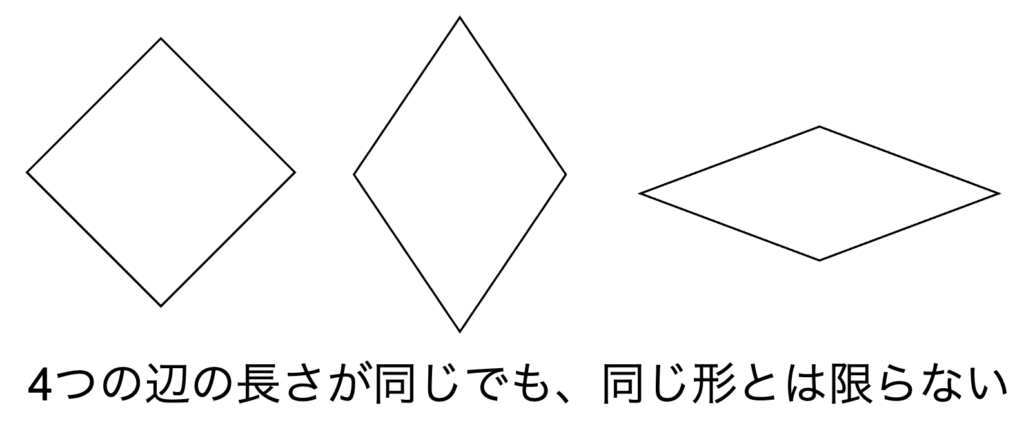 4つの辺の長さが同じ四角形