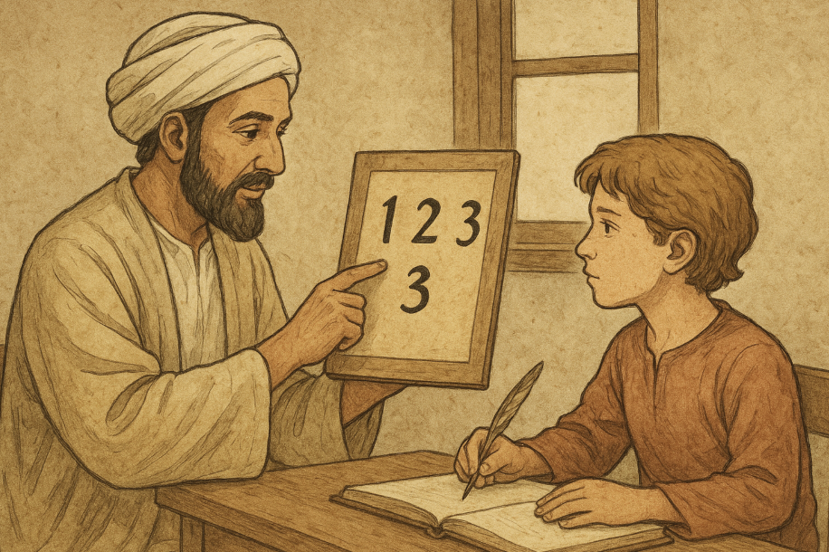 フィボナッチの幼少期（AIイメージ）