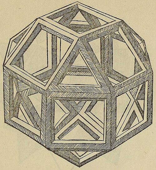 ダ・ヴィンチが描いた斜方切頂二十面体