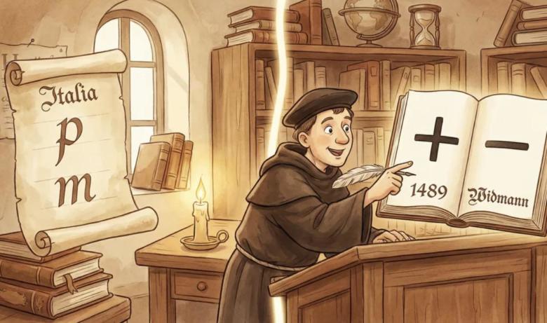 ドイツ式の+や−を使用したシュティーフェル(AIイメージ)